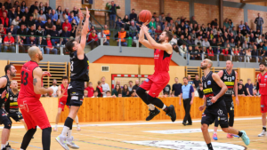 Basketball Zweite Liga 2022/23, Playoff, Semifinale Spiel 1 Mistelbach Mustangs vs. Mattersburg Rocks