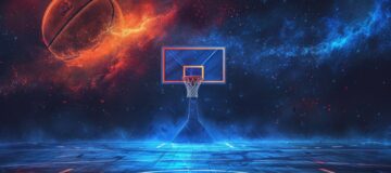 Beautiful background for basketball game advertising