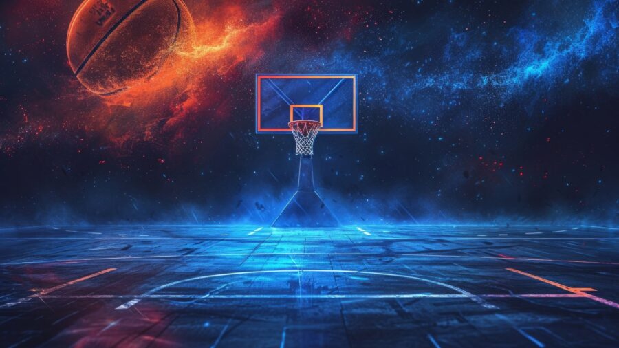 Beautiful background for basketball game advertising